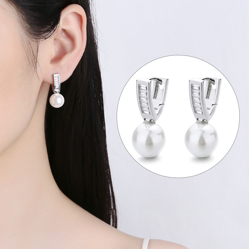 Anting Tusuk Sterling Silver 925 Dengan Mutiara Untuk Wanita