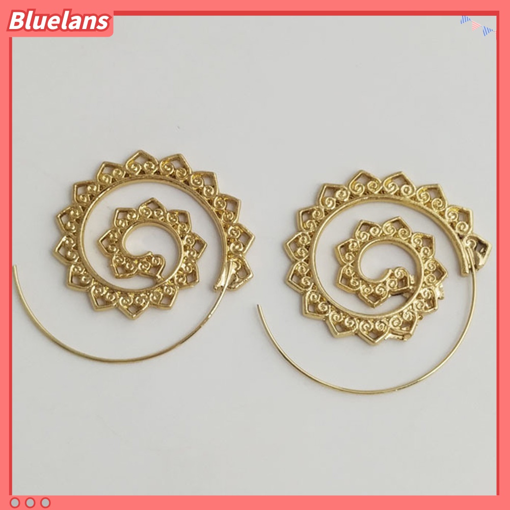 Anting Tindik Bentuk Bulat Spiral Hati Untuk Wanita