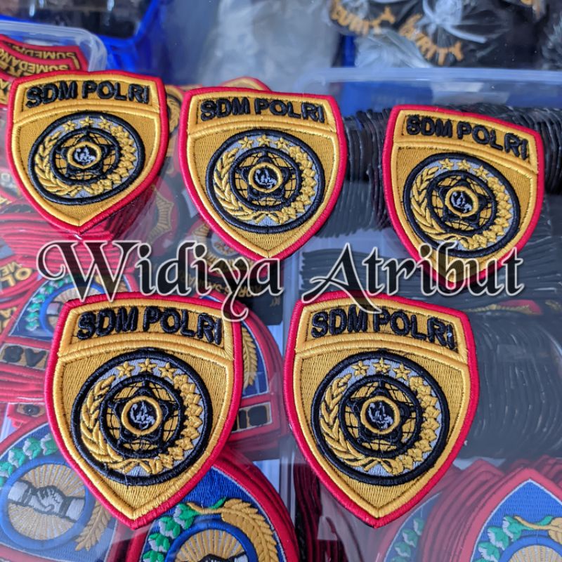 Bordir SDM POLRI Polisi Timbul Atribut POLISI Polri