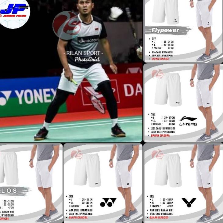 MSB.18Oc22ᴷ • Celana pendek putih badminton tenis voli pingpong training pendek putih bulutangkis mu