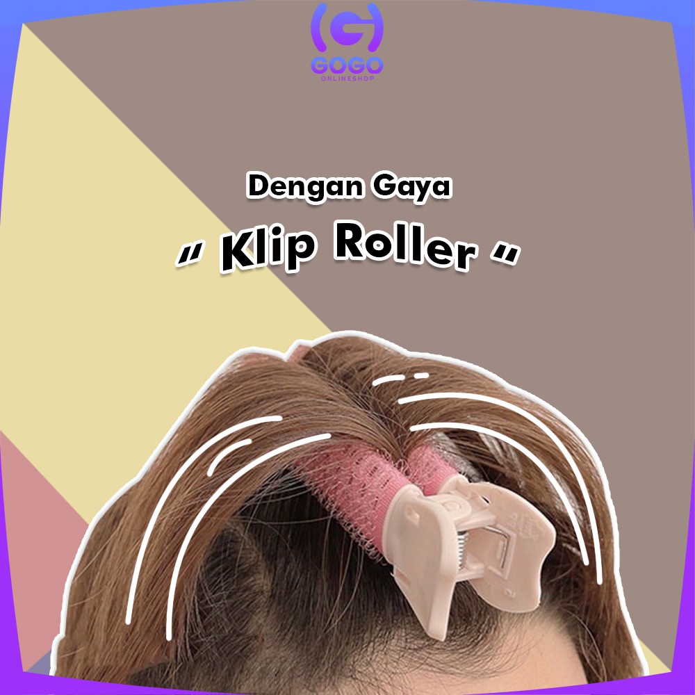 GOGO-C488 Jepit Roll Rambut 2IN1 Poni Bervolume Gaya Korea / Jepitan Sisir Gulungan Heatless / Hair Stylish Fashion Korea