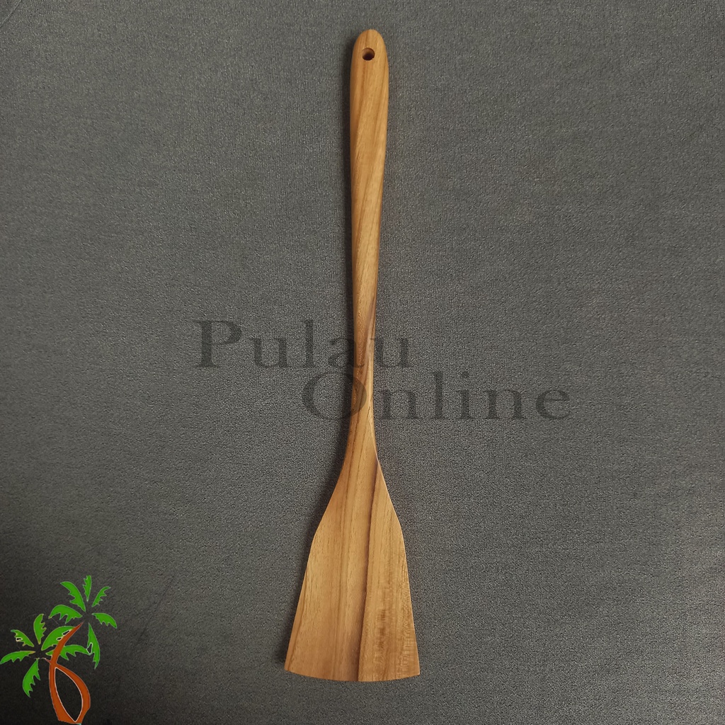 Spatula kayu Tumis Polos sawo 35 cm - Sutil kayu oseng