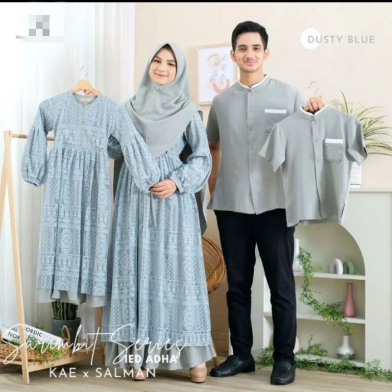 Khalisa Gamis Couple | Gamis Keluarga Murah - Set Family Couple Murah | Gamis Couple Murah - Gamis F