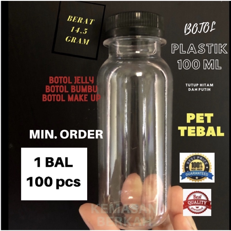Botol Plastik 100ml Grosir Murah | Jelly Pudot 100 ml