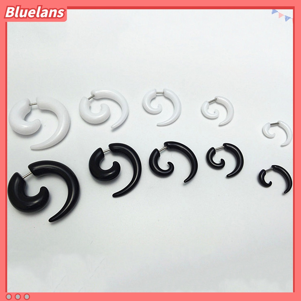 1pc Anting Tindik Telinga Bentuk Spiral Untuk Unisex