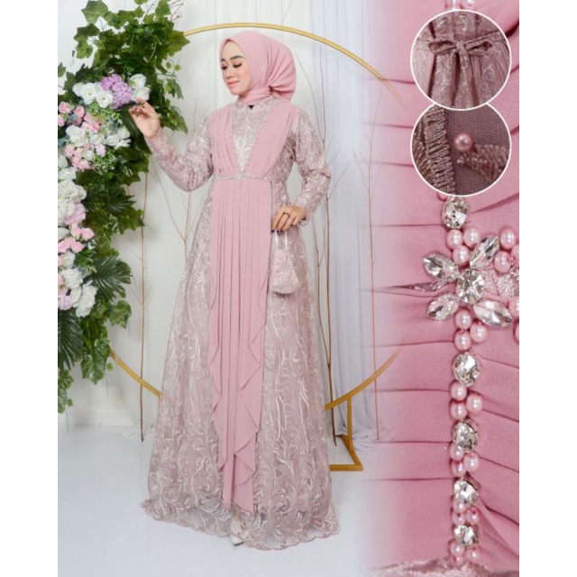KEBAYA MUSLIM MODERN | GAMIS AMIRA FULL PAYET