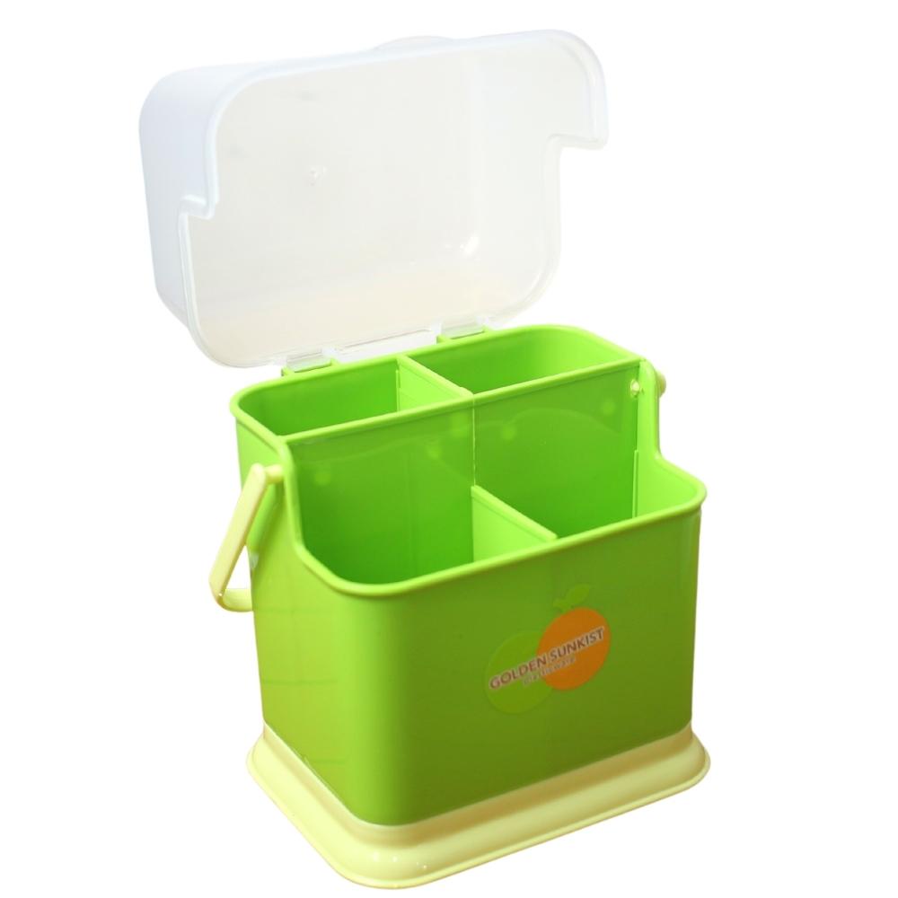 Tempat Sendok Tutup Segi Hijau Type TSS-1027