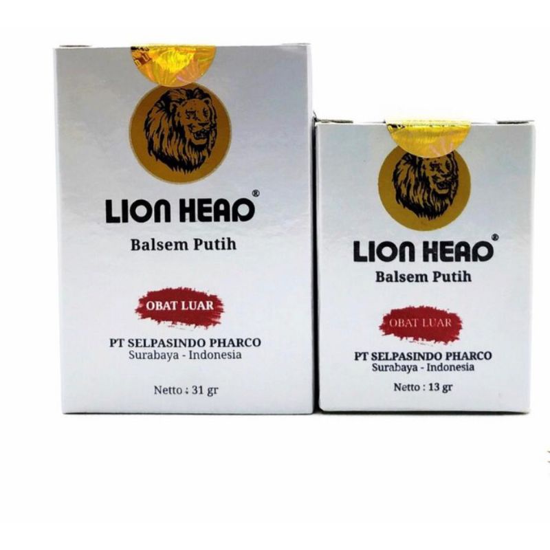 BALSEM LION HEAD PUTIH CAP SINGA 31 G &amp; 13 G