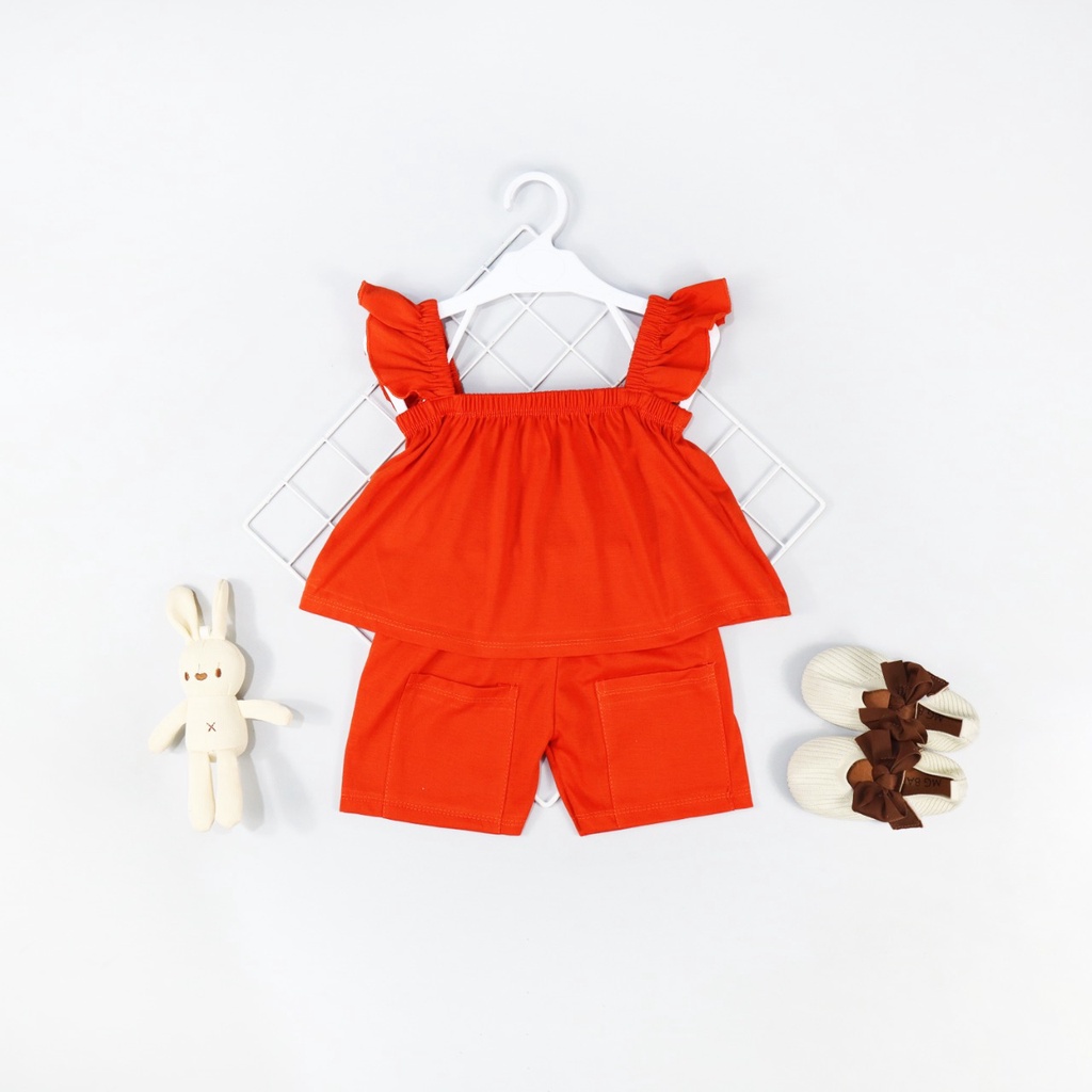 Owlet - setelan anak perempuan / setelan anak celana pendek / baju anak perempuan / set babydoll anak