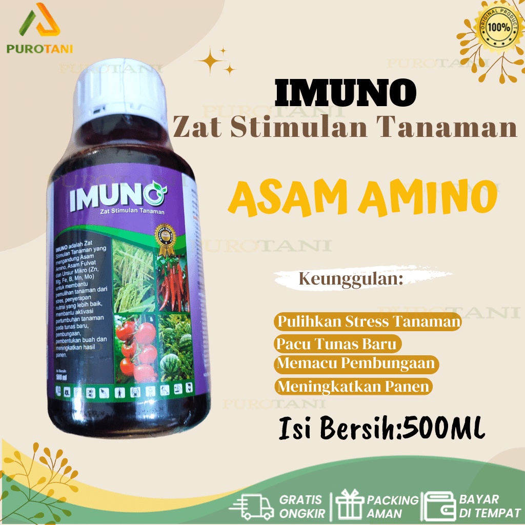 IMUNO 500ML Zat Stimulan Tanaman Pupuk Asam Amino Asam Fulvat