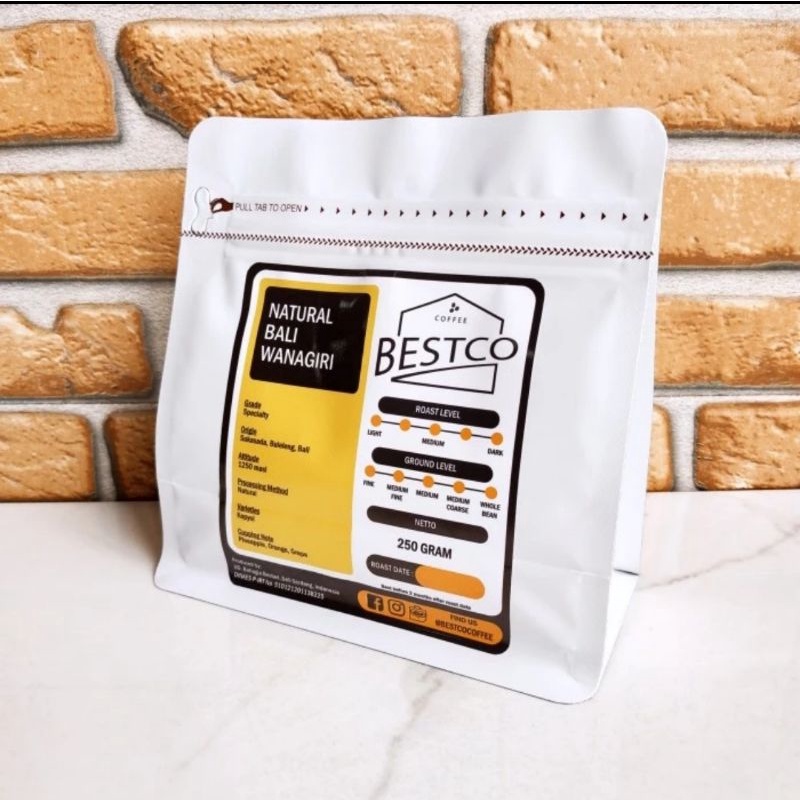 

KOPI NUSANTARA ARABICA NATURAL Bali WANAGIRI-250GR - BESTCO PREMIUM COFFEE -LIGHT TO MEDIUM - BIJI UTUH