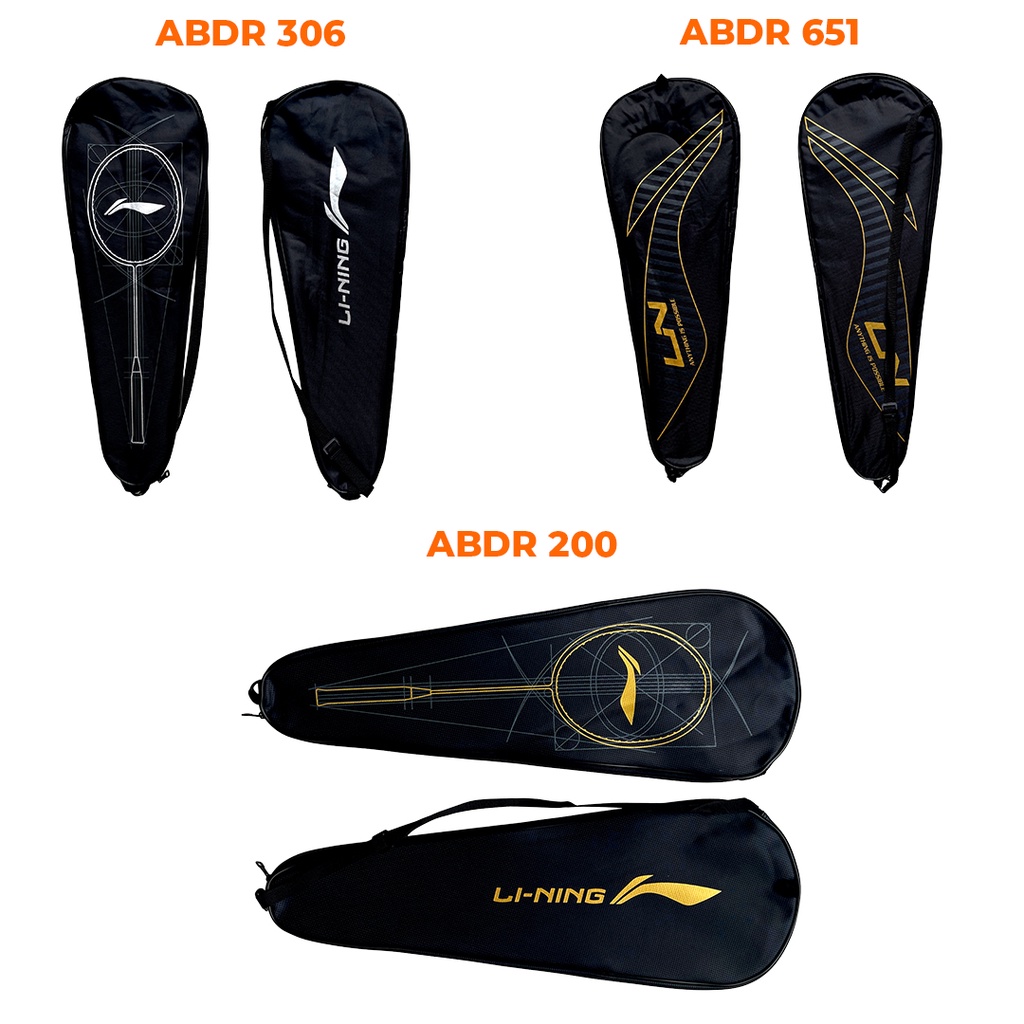 Cover Raket Lining Hitam ABDR306 / ABDR200 | Tas Badminton Lining 1R