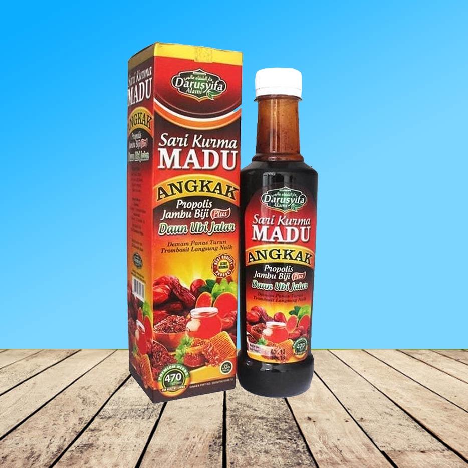 

Paling Dicari.. SARI KURMA MADU ANGKAK DARUSYIFA Plus Propolis Jambu Biji Daun Ubi P00