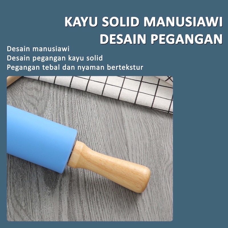 Rolling pin silicone / penggiling adonan / penipis adonan kue