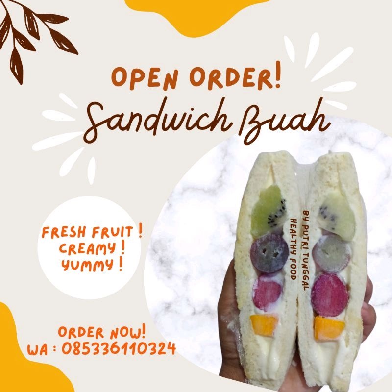 

SANDWICH BUAH CREAMY YUMMY FRESH FRUIT
