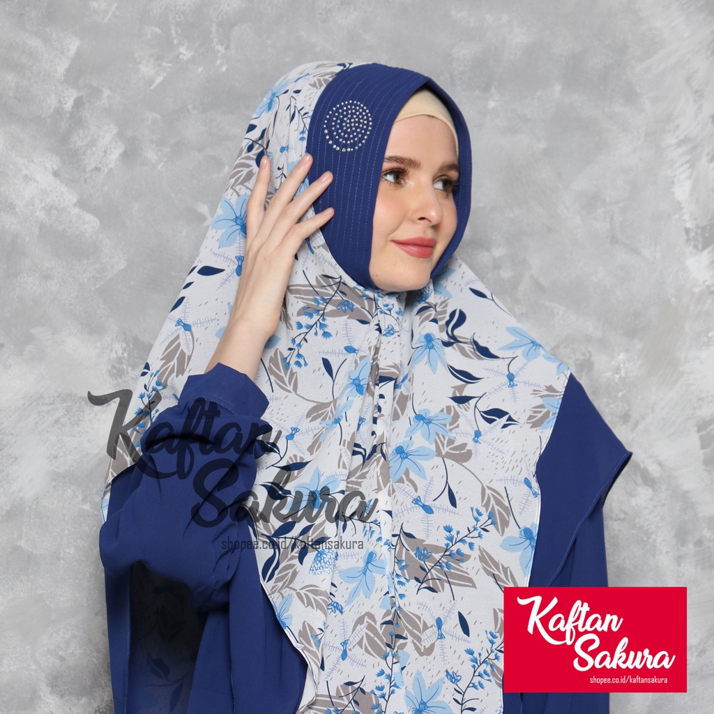 gamis syar'i free khimar busana muslimah terbaru bahan siffon premium by kaftansakura