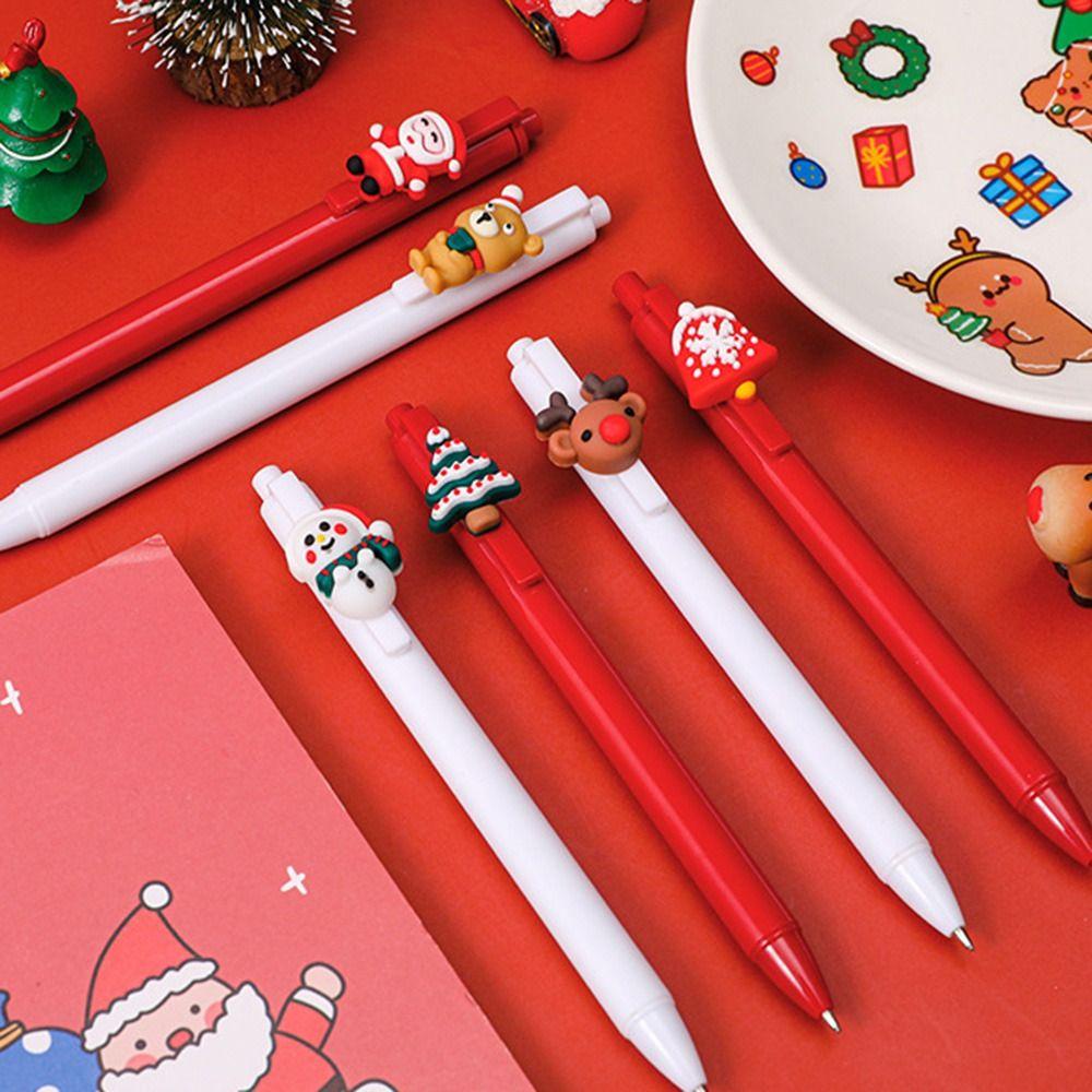 Top 6PCS/Set Gel Pen Set Perlengkapan Kantor Sekolah Hadiah Natal Siswa Tanda Tangan Pulpen