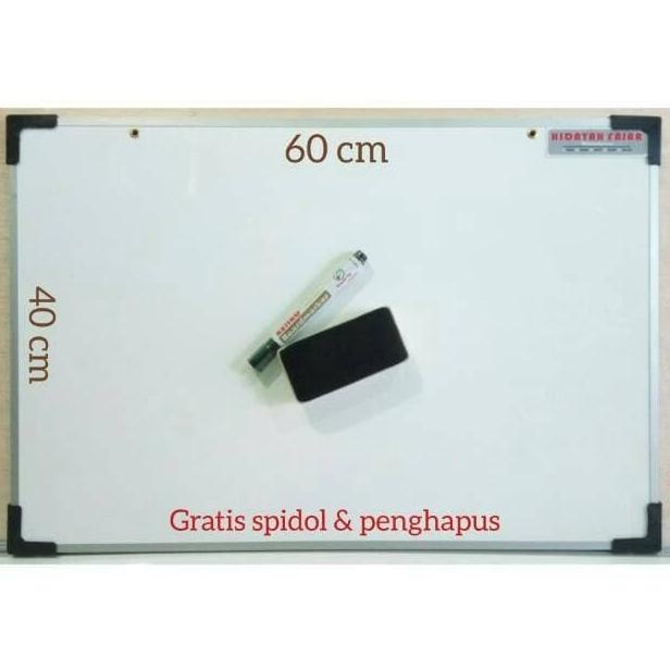 

[COD] Papan Tulis Putih/ White Board 60x40 + spidol dan penghapus TERPERCAYA Kode 1152