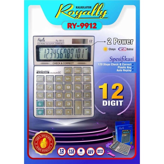 

KALKULATOR ROYALLY RY-9912 12DIGIT