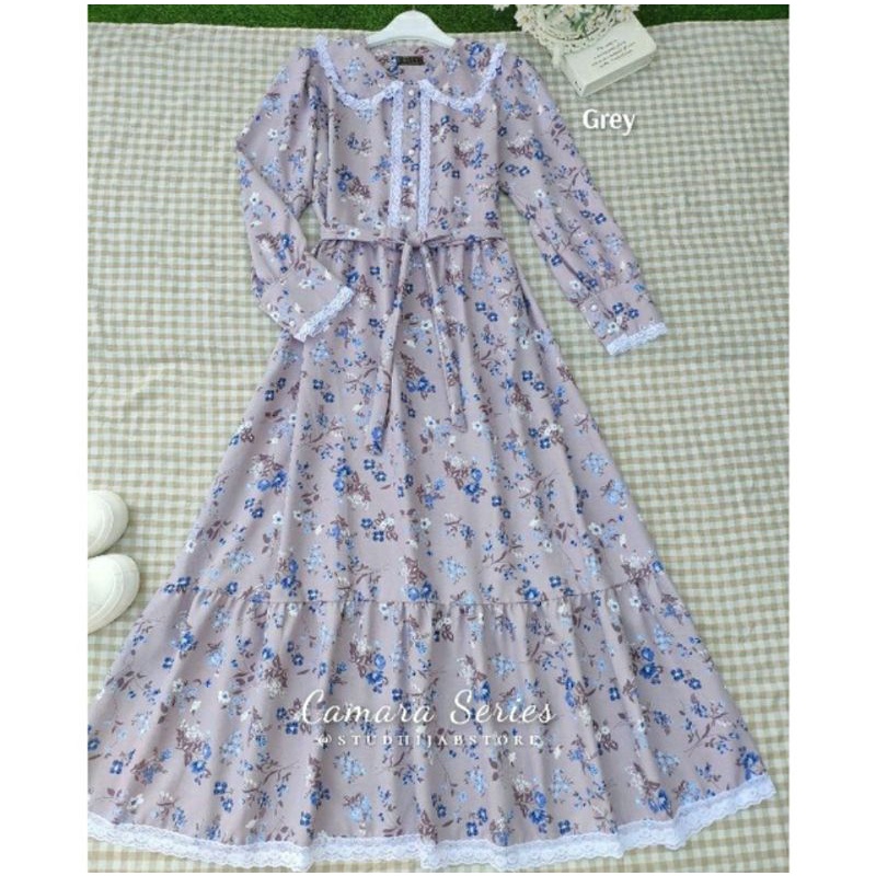 KyungMi Dress Studhijabstore Camara Series | Gamis motif bunga Vintage Korean Style