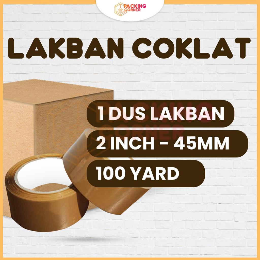 

1 DUS ISI 72 - Lakban Coklat 45MM x 100 Yard Plakban 2 Inch 100 Yard 48mm 1DUS
