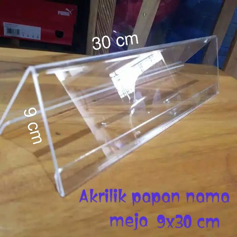 

AKRILIK NAME PLAT TAG PAPAN NAMA MEJA 9X30 CM