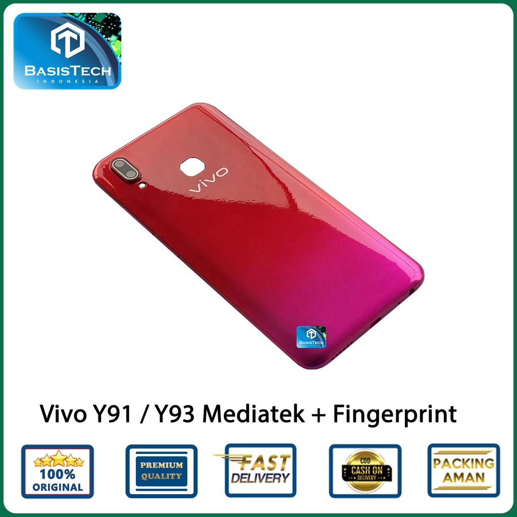 BACK COVER BACKDOOR CASING VIVO Y91 Y93 MEDIATEK + FINGERPRINT