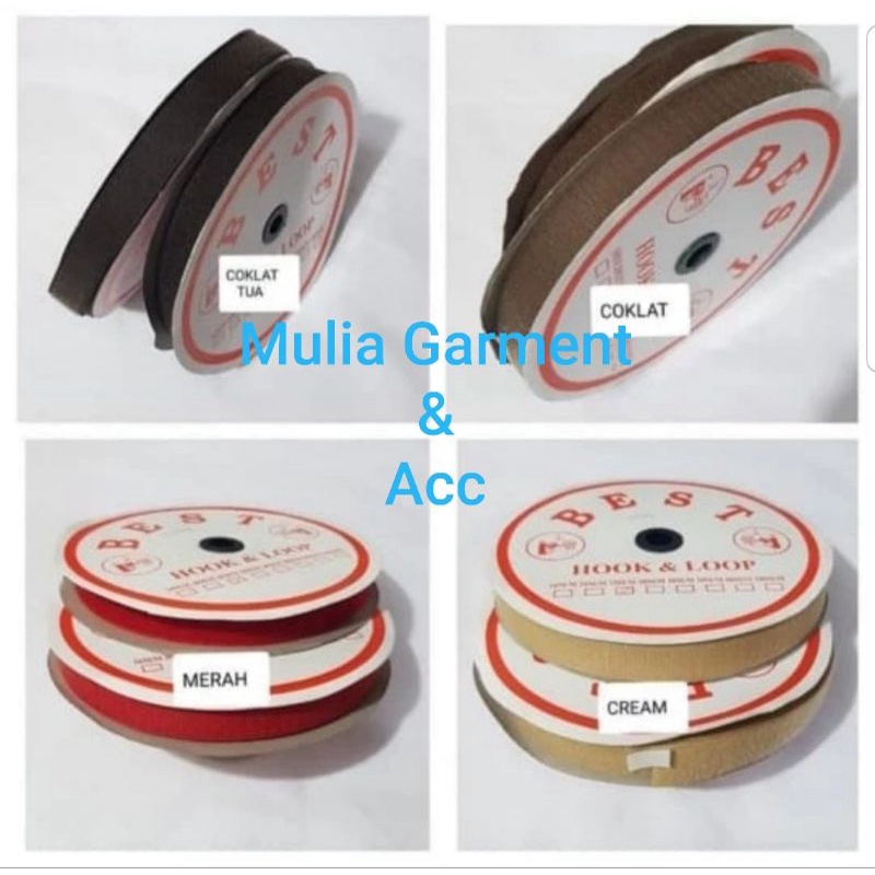 PEREKAT NILON TAPE MERK BEST LEBAR 2,5CM/ 1&quot; HARGA PER ROLL SET ISI 18 METER