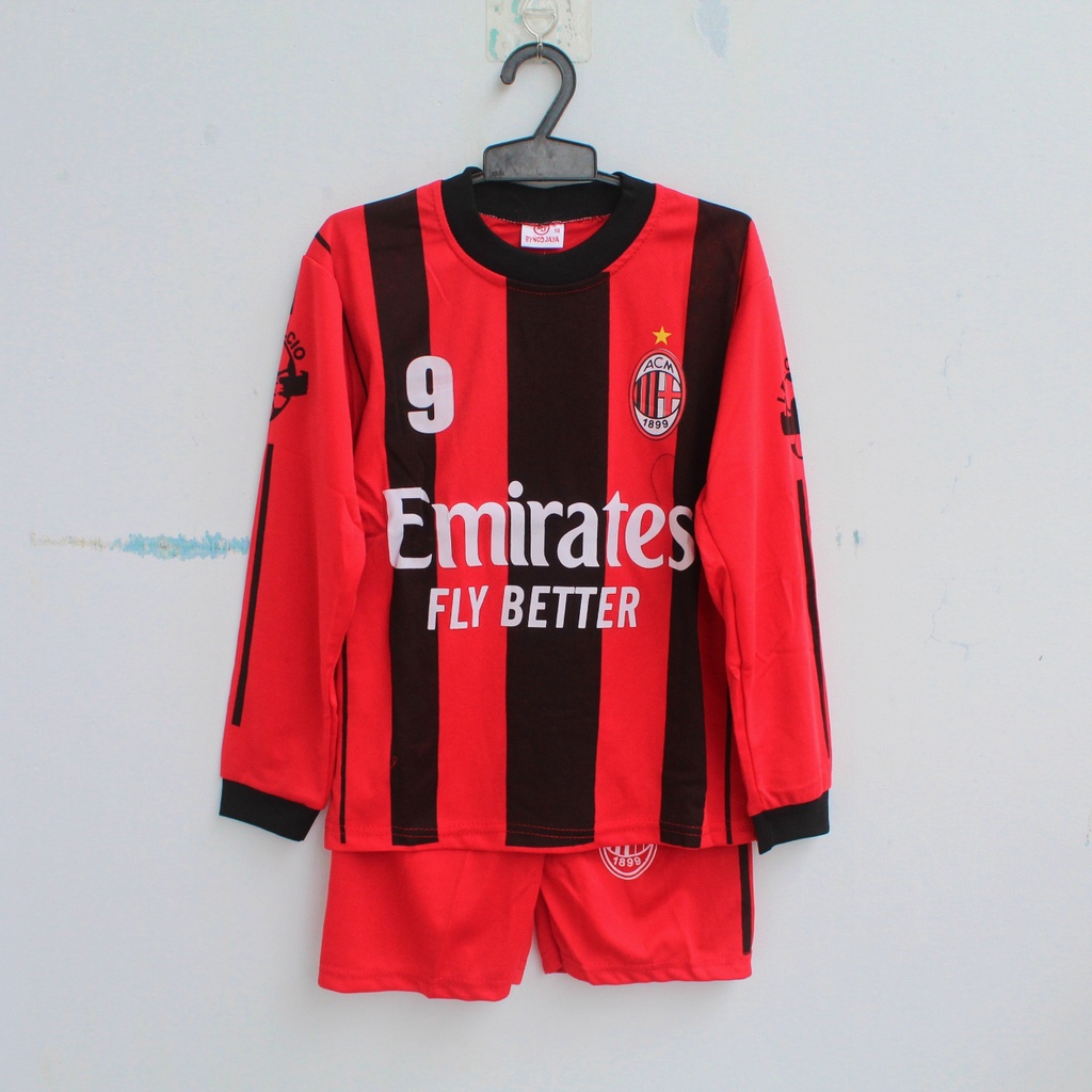 setelan baju kiper ac milan baju bola anak kiper ac milan