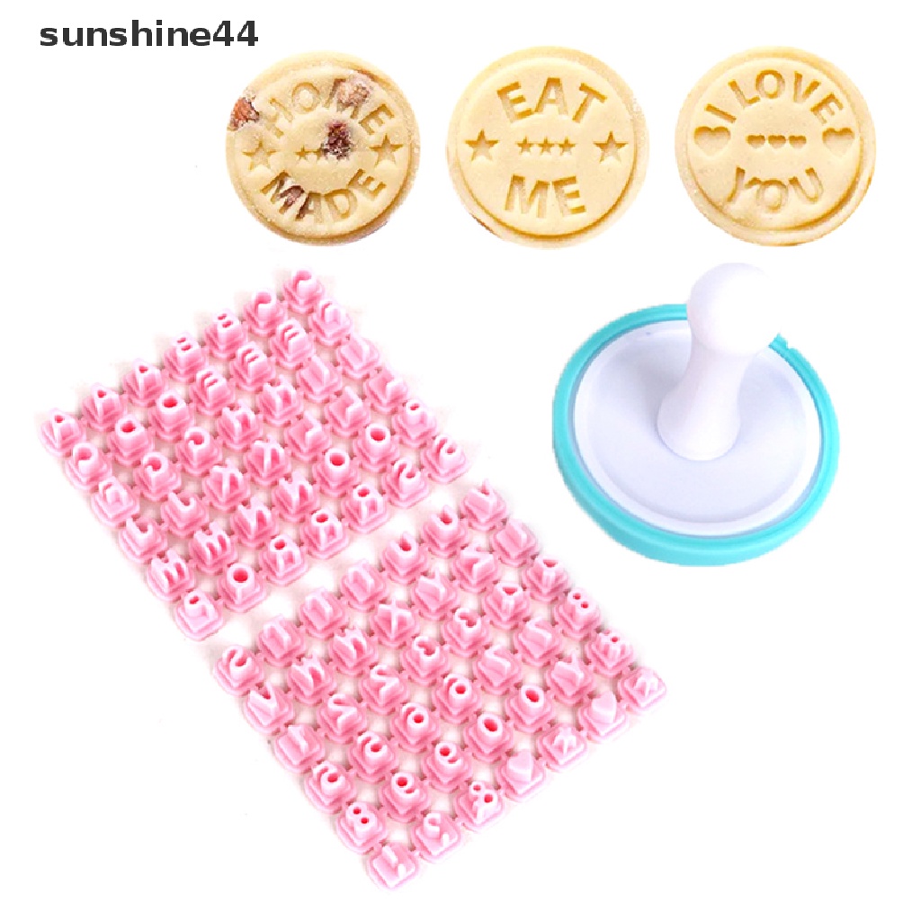 Sunshine 1 Set Cetakan Kue / Biskuit Bentuk Huruf / Angka