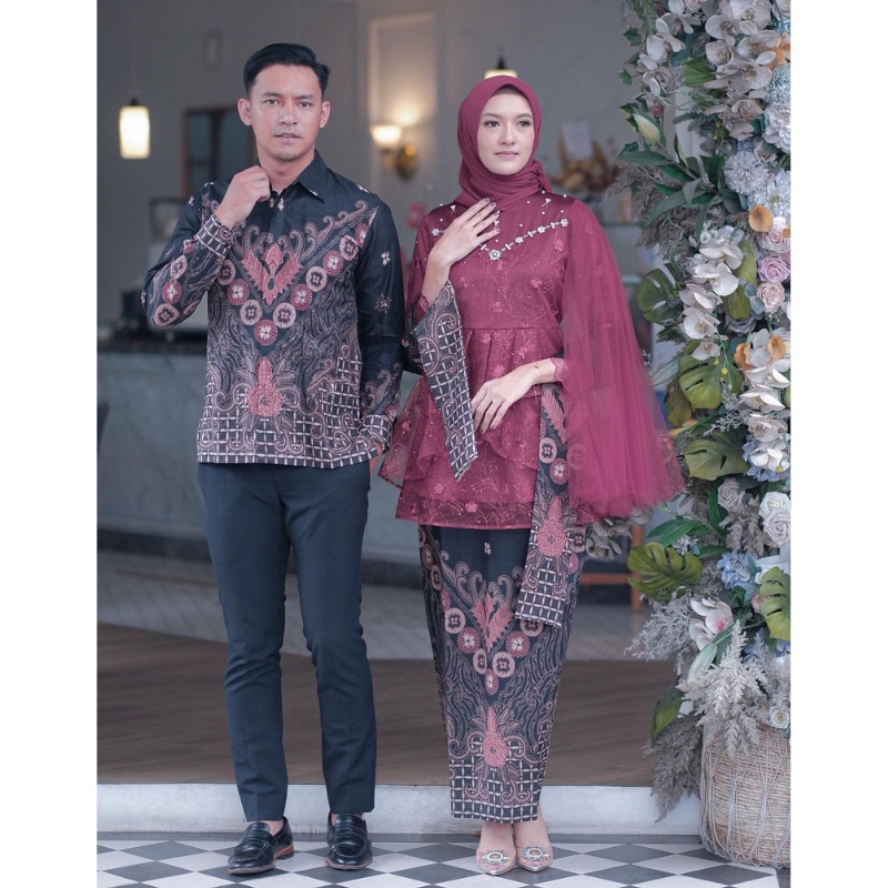 Kebaya Couple Modern Kebaya Wisuda Baju Tunangan Lamaran Batik Brokat Terbaru Baju Couple Pasangan Kondangan Terbaru