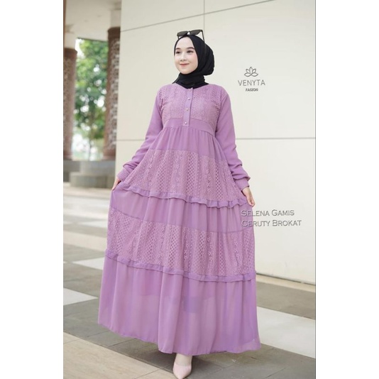 [COD] gamis burkat malika // gamis lebaran | GAMIS BEST SELLER