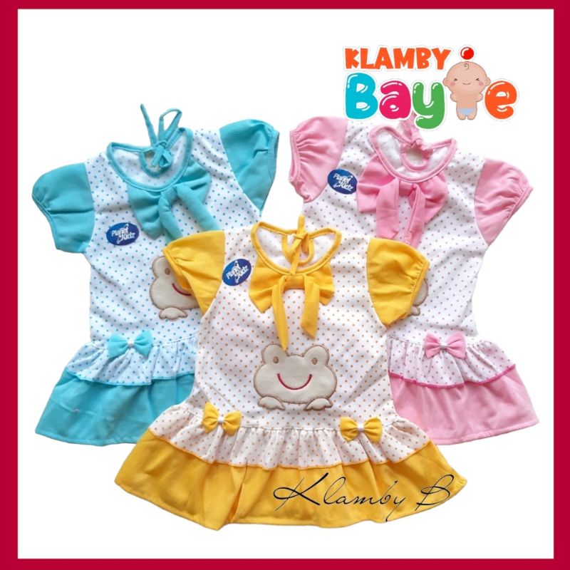 PLANET KIDZ Kodok Warna / Rok Dress Bayi 0-3 Bulan / Rok Bayi Murah / Baju bayi Perempuan