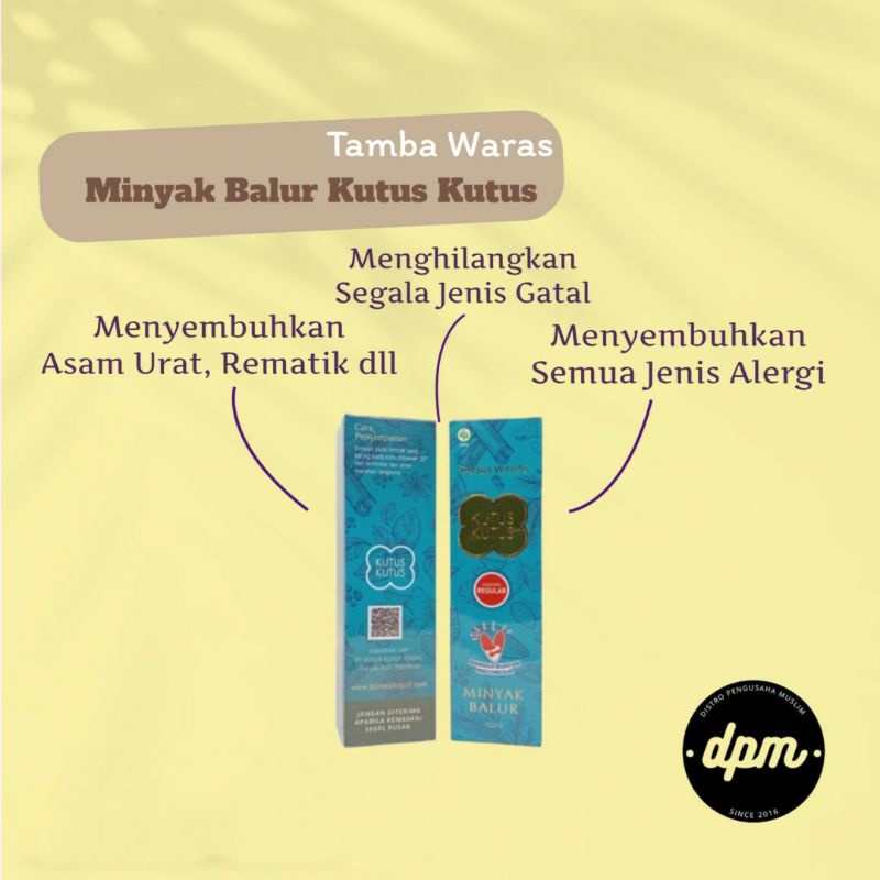 Minyak Kutus Kutus Tamba Waras | Original Bali 100 ml | Kemasan Baru Bisa COD