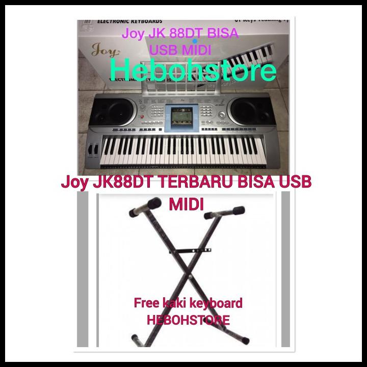 Keyboard Piano Joy Jk88Dt Jk-88 Dt Midi Usb + Kaki Keyboard Set Ori