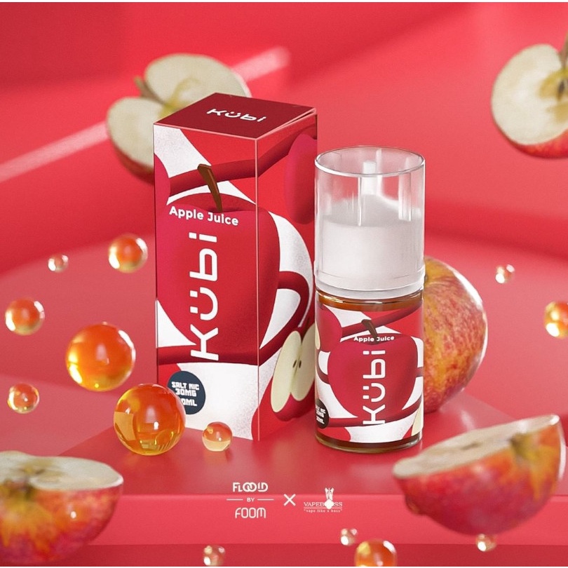 LIQUID FOOM KUBI APPLE SALT NIC - FOOM KUBI APPLE JUICE - 30ML