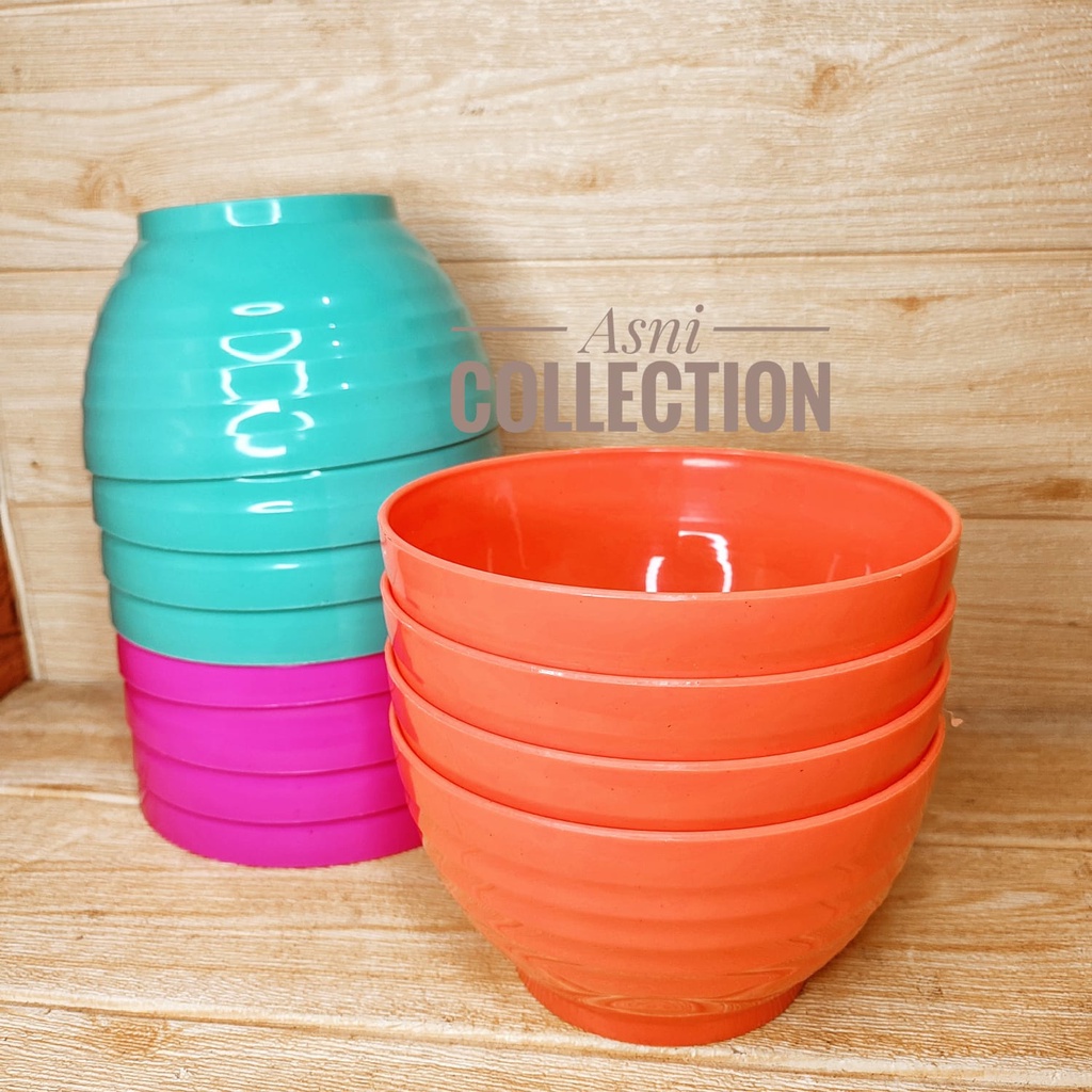 6 Pcs Mangkok Sayur - Mangkok Plastik 1 lusin tebal - Mangkuk Sayur Ukuran Besar - Mangkuk Sajian - 