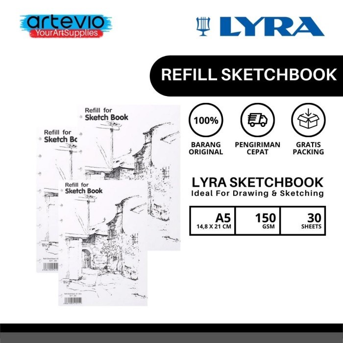 

Sale Refill Buku Sketsa Lyra / Refill Lyra Sketch Book A5 30 Sheets Berkualitas