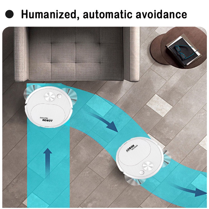 Robot Vacuum Cleaner Penyapu Basah Dan Kering Rechargeable Untuk Rumah Tangga