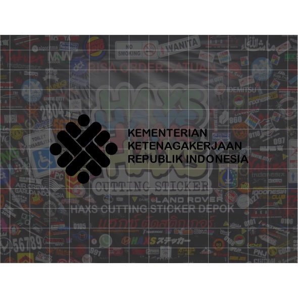 Cutting Sticker Kementerian Ketenagakerjaan 10 Cm Untuk Motor Mobil