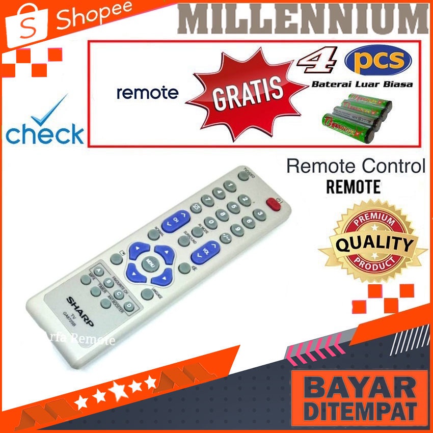 Remote TV Sharp Alexander Slim II Tabung Flat GA872SB