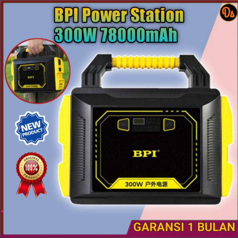 PROMO Portable Outdoor Power Supply Station Power Bank Besar 300W 78000mAh powerbank camping Power bank kapasitas besar powerbank besar power bank mah besar power station solar panel power station camping - BPI-OD300 BPI 7RBT13BK