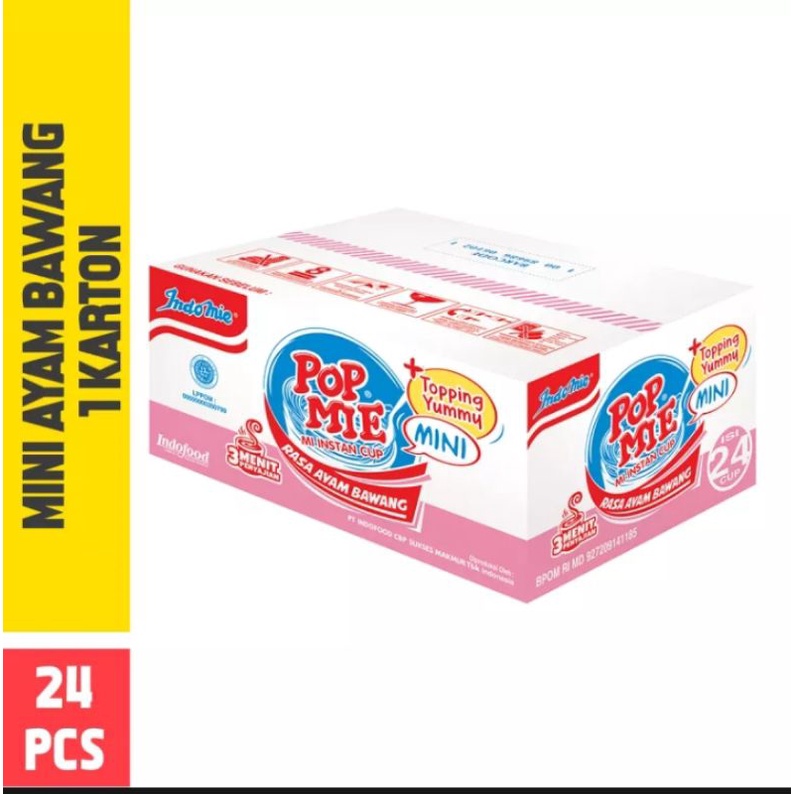 

Pop Mie Mini Rasa Ayam Bawang 1 Dus isi 24 pcs 912 gr