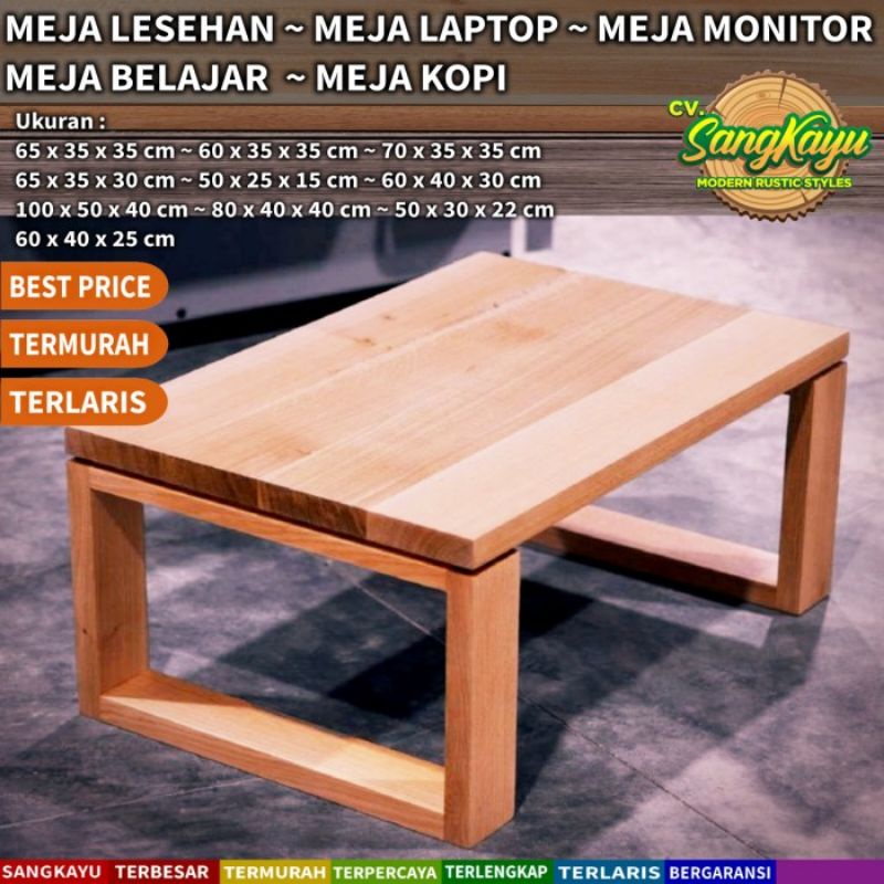 Meja lesehan meja monitor meja laptop table meja coffee table belajar