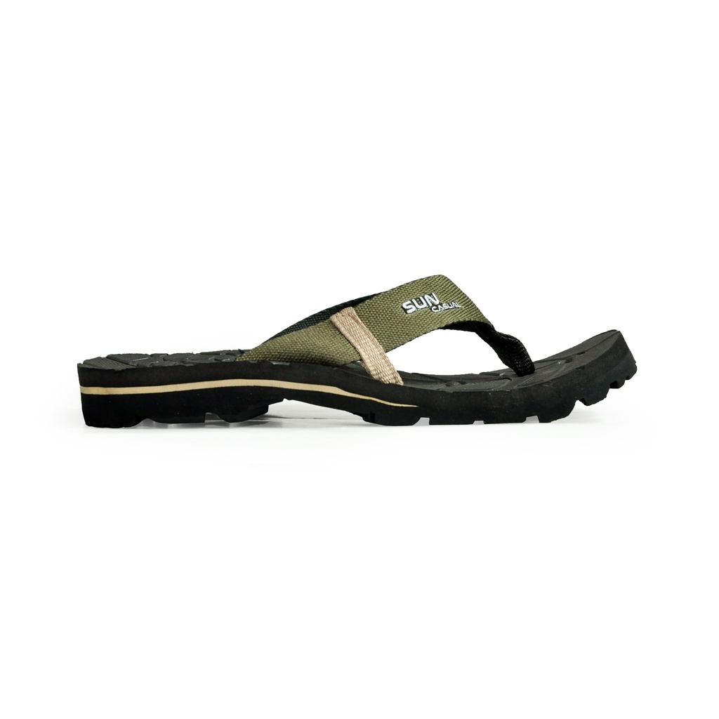 Sun Casual - Sanggar Black / Olive| Sandal Pria | Sandal Casual Pria