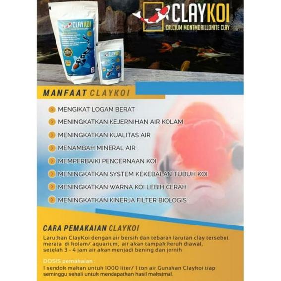 PKN.31Oc22p ‑ CLAY KOI PREMIUM 250 Gram Penjernih Kolam Koi Penjernih Air Kolam Koi