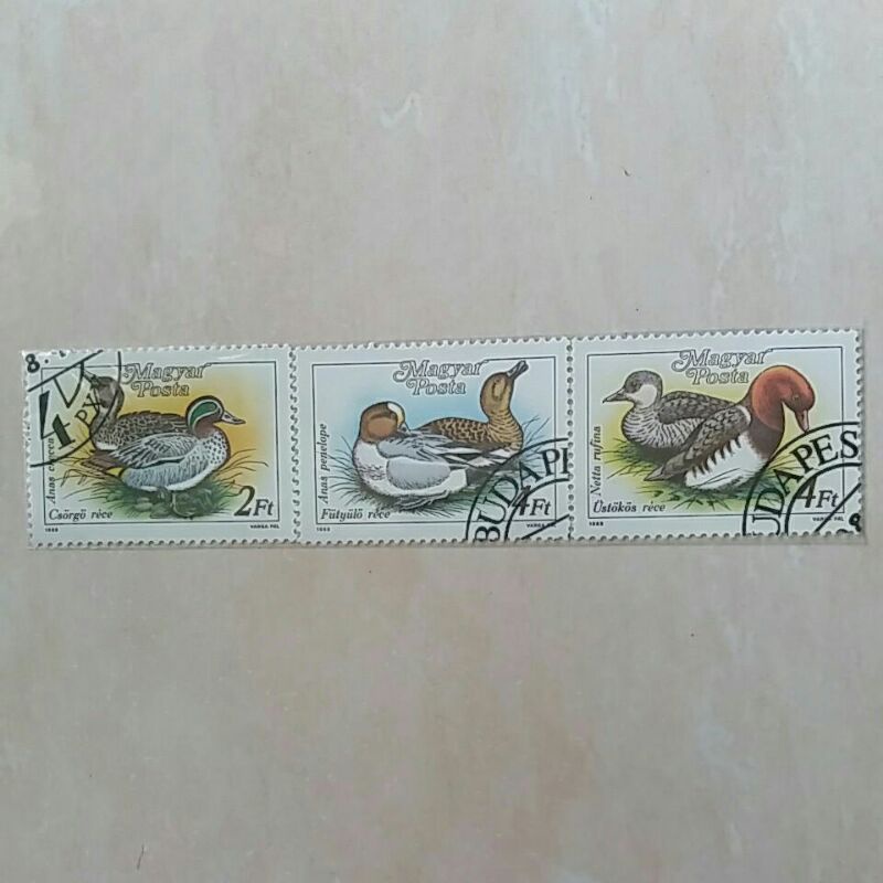 

(AB) Perangko Hongaria 1988 Wild Ducks Set 3pcs Used