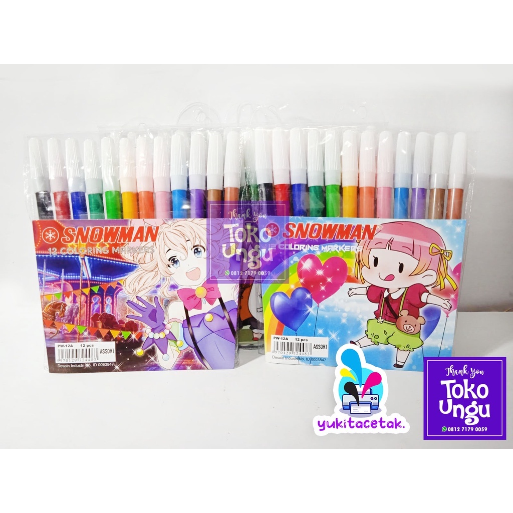 

Snowman Spidol 12 Warna