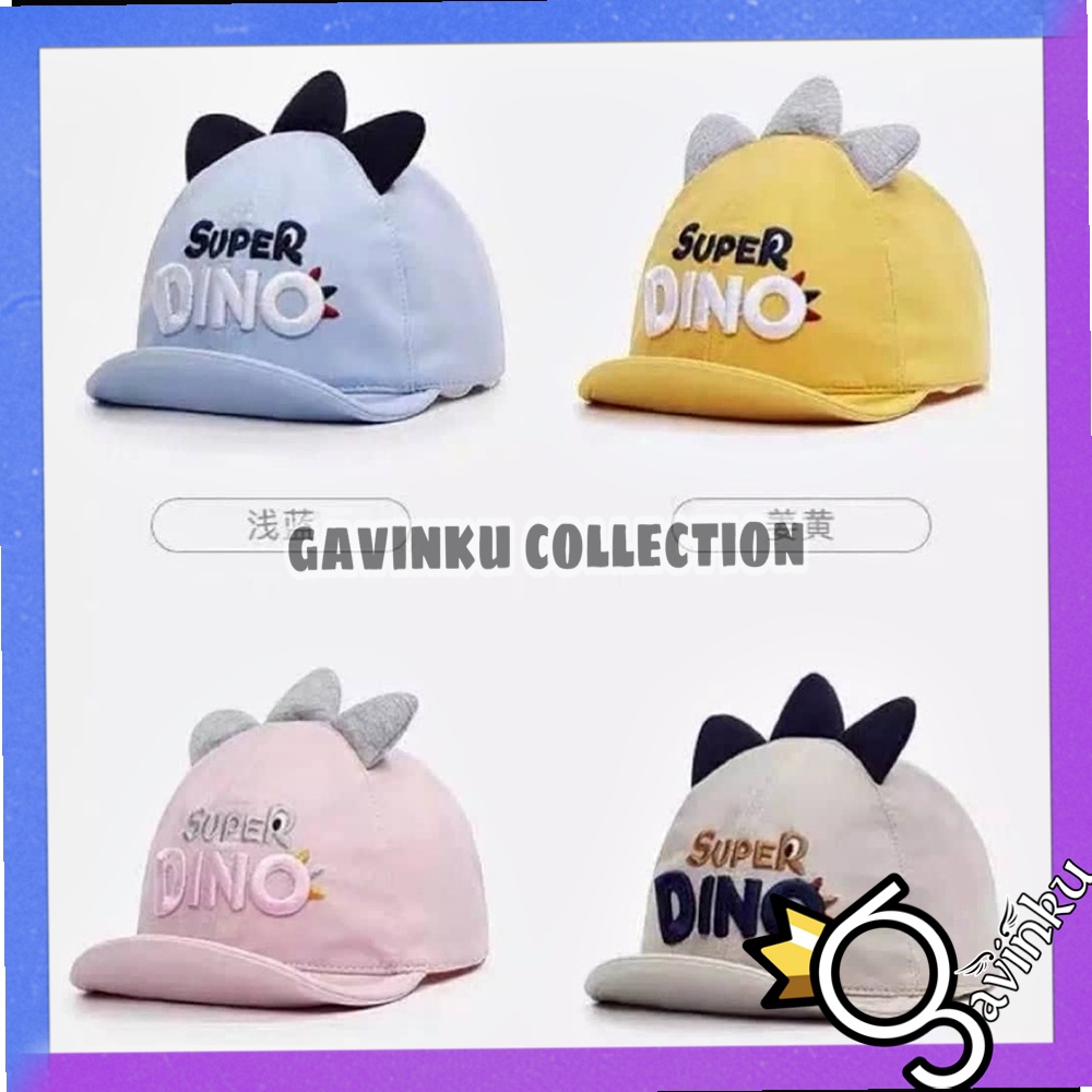 Topi bayi laki laki perempuan Motif Bordir Super Dino Lucu Murah Baru Lahir Newborn 6 12 bulan 1 2 3 Tahun Gaul Keren Model Baru Kekinian Korea Ketu Koplok Topu Kerpus Kuplok