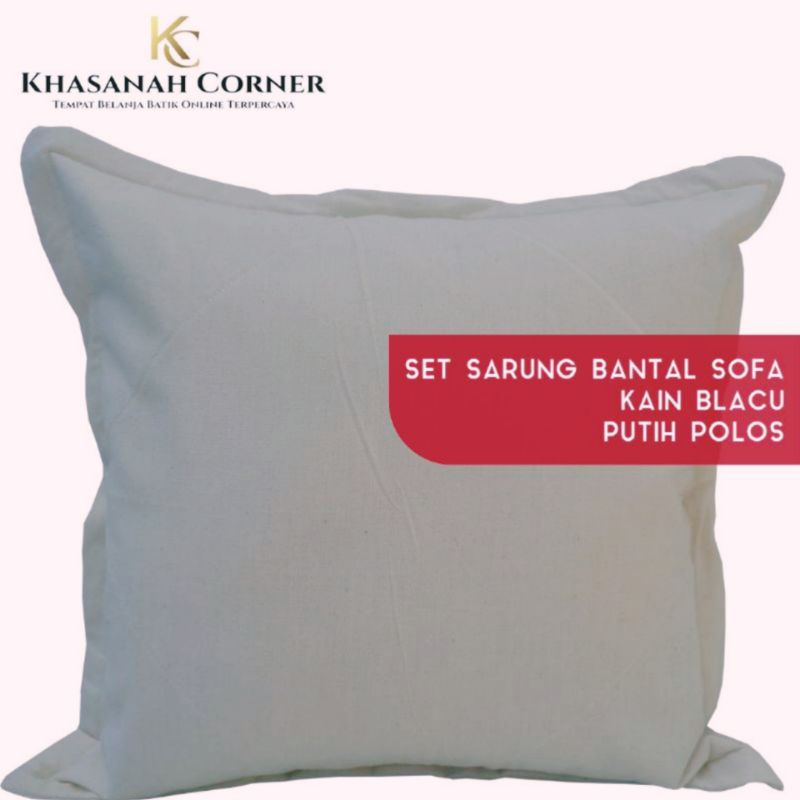 Set Sarung Bantal Sofa Kursi Taplak Meja Batik Katun Warna Putih Tulang Tua Muda Kombinasi Bordir Po